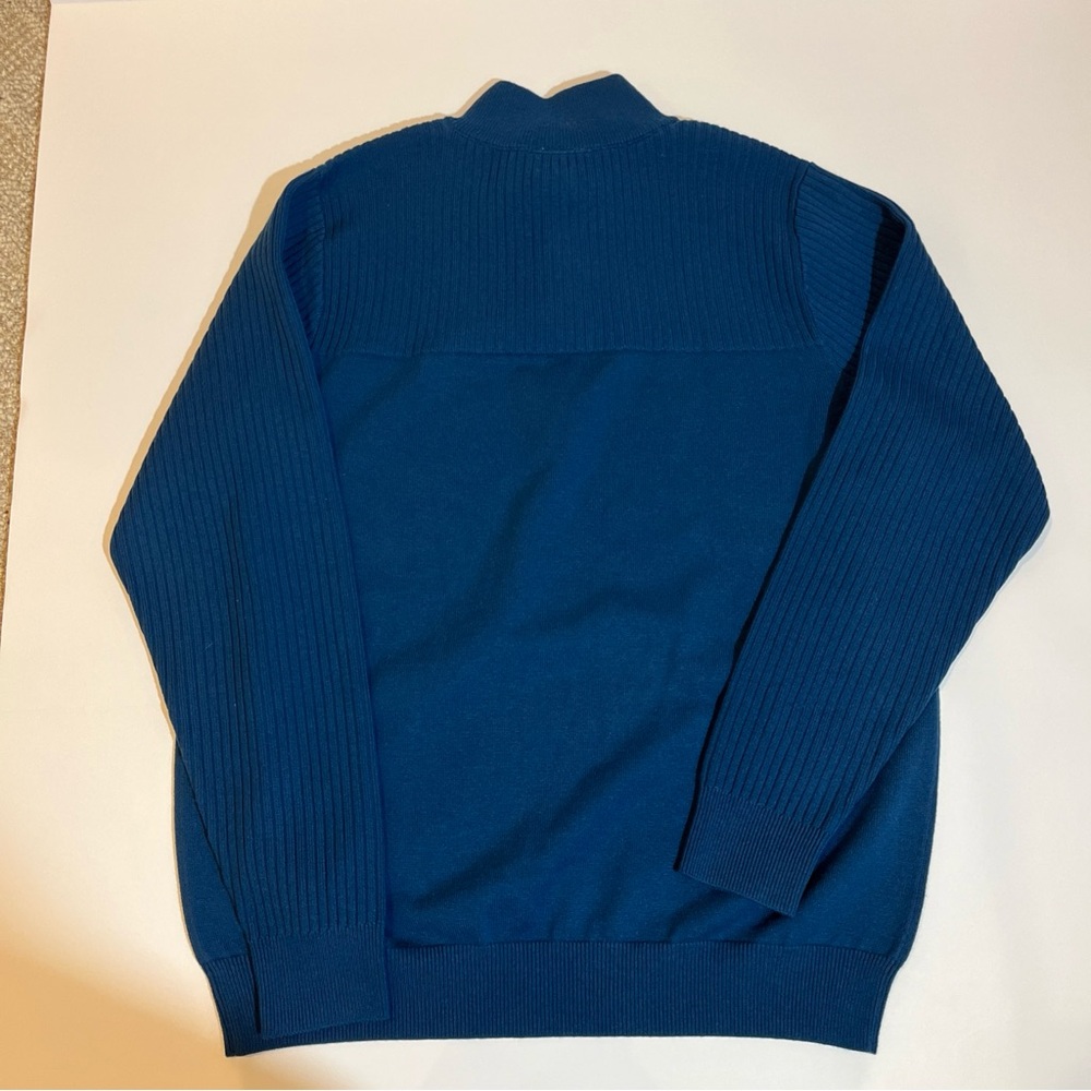 Duluth Trading Co Blue Merino Wool Polyester Blend Pullover Sweater Mens - Picture 3 of 8